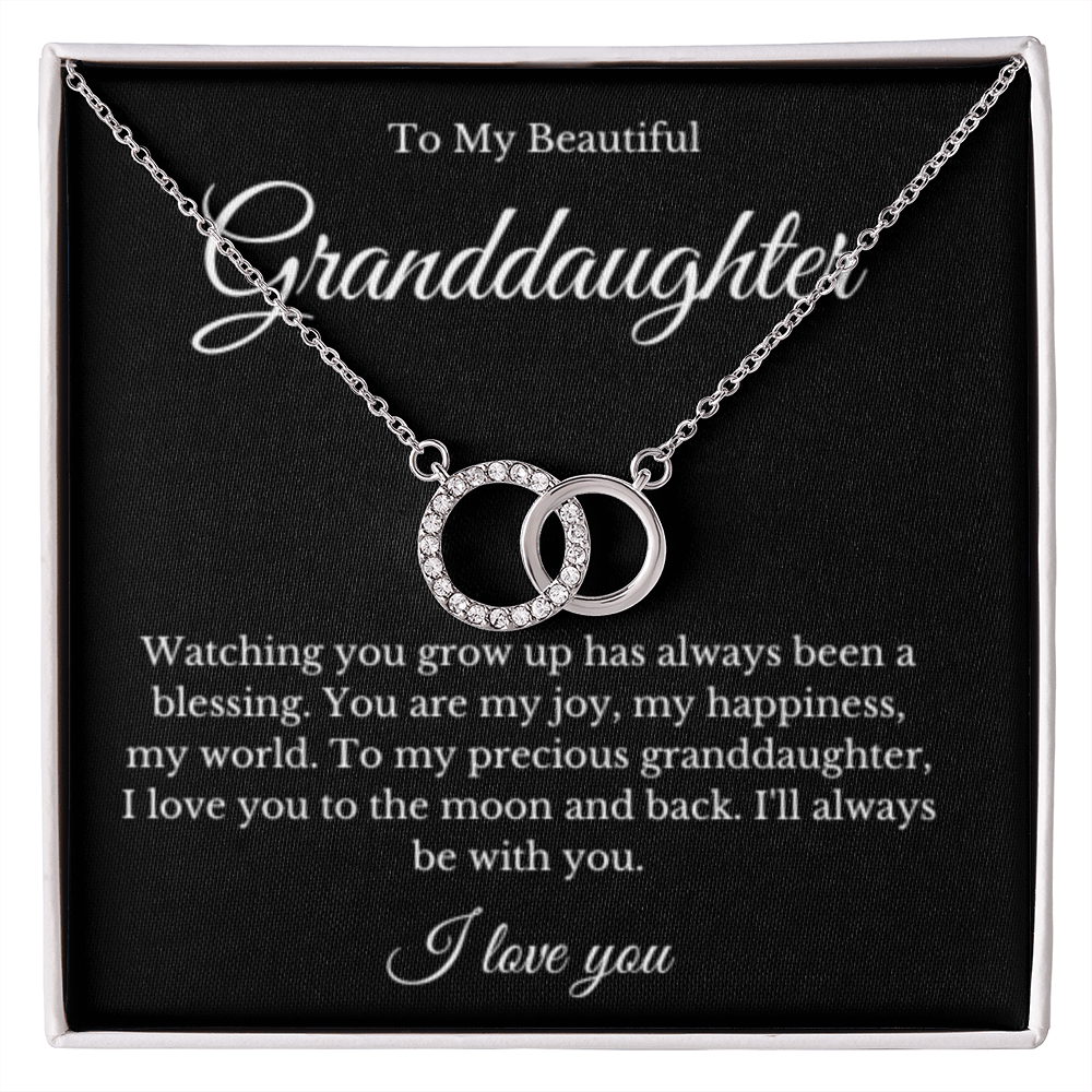 Link Jewelry, Grandparents Granddaughter Necklace, Grandchild Gift, Jewelry for Granddaughter, Message Card Necklace, Minimalist Christmas Gift