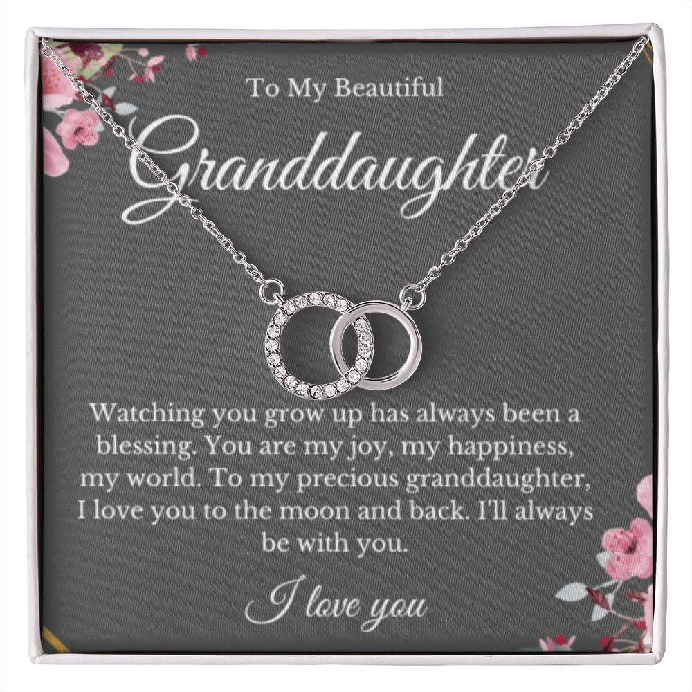 Link Jewelry, Grandparents Granddaughter Necklace, Grandchild Gift, Jewelry for Granddaughter, Message Card Necklace, Minimalist Christmas Gift