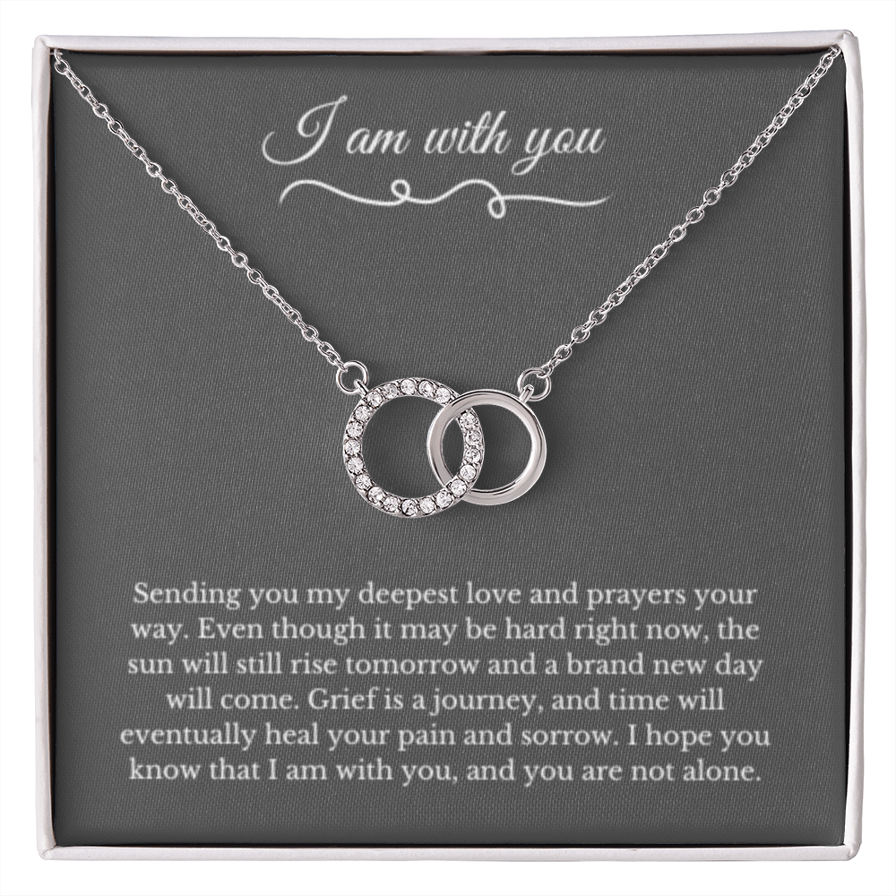 Circle Link Neckace, Dealing with Loss Gift, I am with you, Grief, Thinking of you, Bereavement Jewelry, Sympathy, Loss of Loved One Necklace, Sympathy Necklace