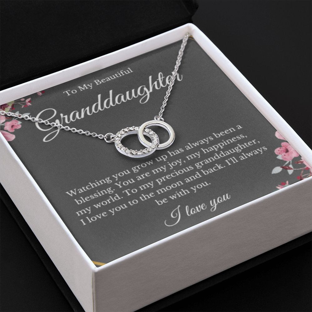 Link Jewelry, Grandparents Granddaughter Necklace, Grandchild Gift, Jewelry for Granddaughter, Message Card Necklace, Minimalist Christmas Gift