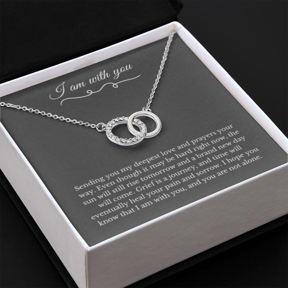 Circle Link Neckace, Dealing with Loss Gift, I am with you, Grief, Thinking of you, Bereavement Jewelry, Sympathy, Loss of Loved One Necklace, Sympathy Necklace