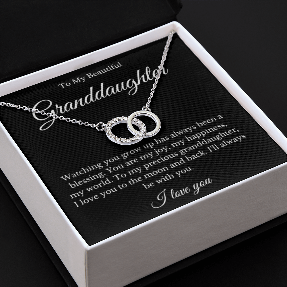 Link Jewelry, Grandparents Granddaughter Necklace, Grandchild Gift, Jewelry for Granddaughter, Message Card Necklace, Minimalist Christmas Gift