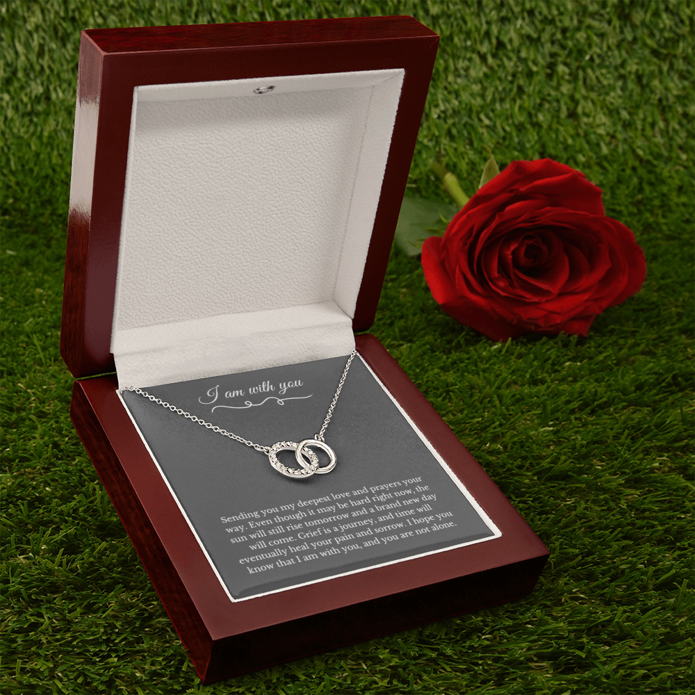 Circle Link Neckace, Dealing with Loss Gift, I am with you, Grief, Thinking of you, Bereavement Jewelry, Sympathy, Loss of Loved One Necklace, Sympathy Necklace