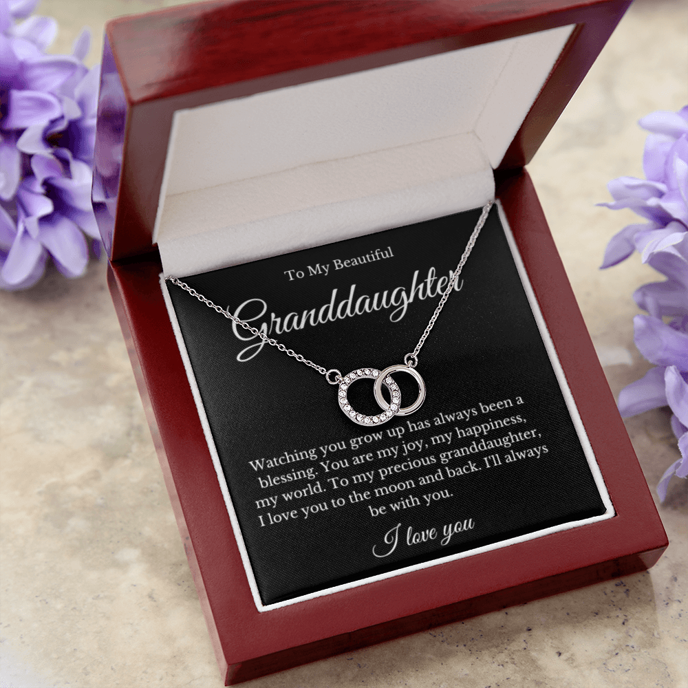 Link Jewelry, Grandparents Granddaughter Necklace, Grandchild Gift, Jewelry for Granddaughter, Message Card Necklace, Minimalist Christmas Gift