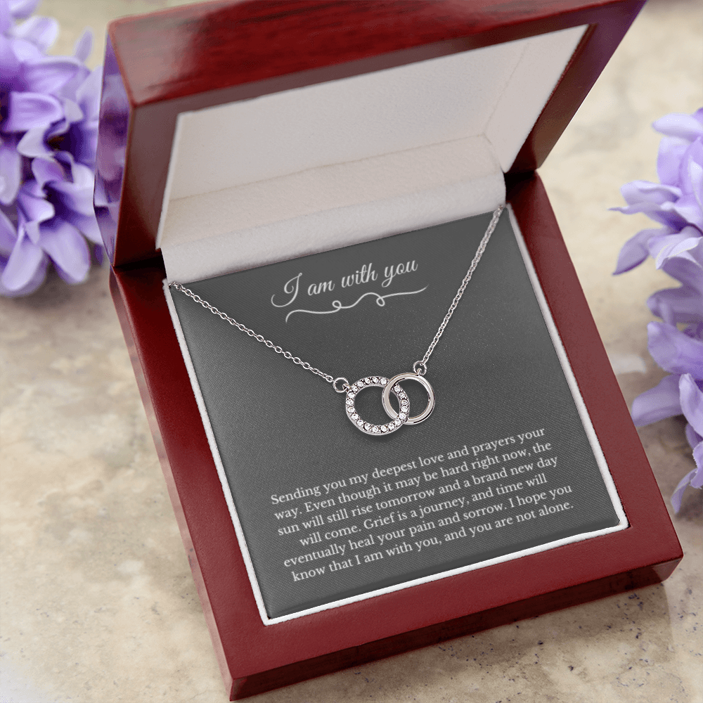 Circle Link Neckace, Dealing with Loss Gift, I am with you, Grief, Thinking of you, Bereavement Jewelry, Sympathy, Loss of Loved One Necklace, Sympathy Necklace