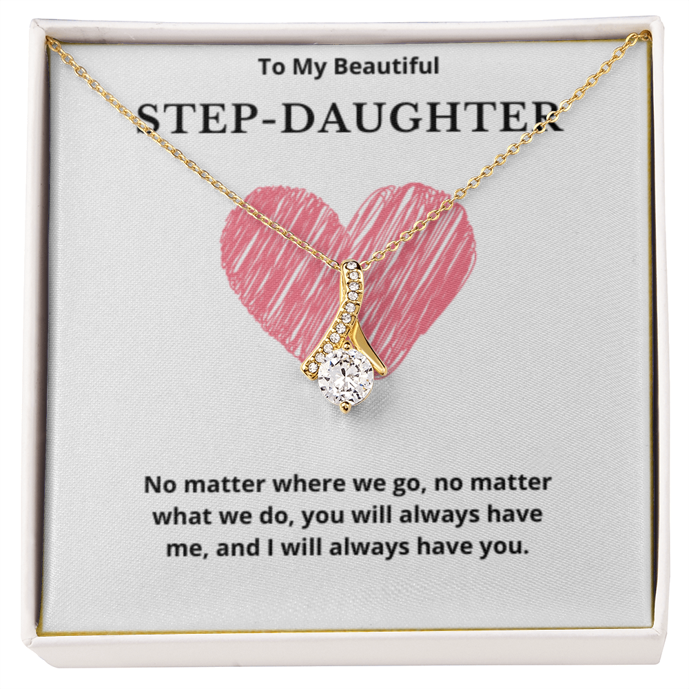 Step Daughter Gift for Step Daughter Bonus Daughter Gift Necklace Blended Family Stepdaughter Gift daughter of Bride Groom wedding gift