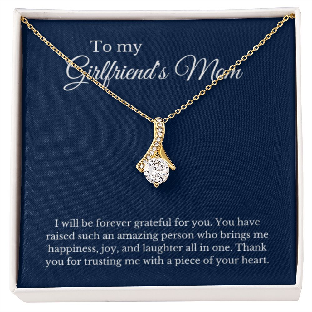 Necklace to my Girlfriend's Mom, Gift for Future Mother in Law to Be | Message Card Jewelry for Christmas Birthday Mother's Day