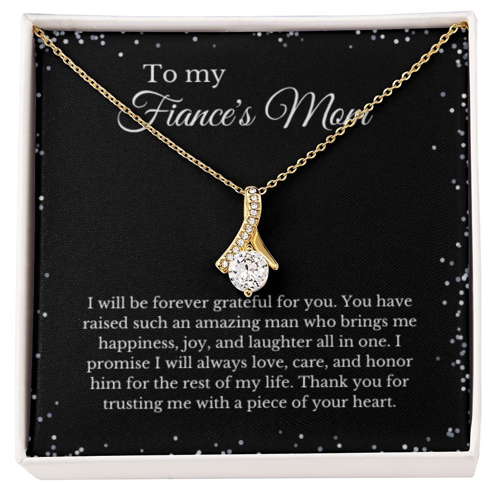 Necklace to my Fiance's Mom from Her Gift for Future Mother in Law to Be | Message Card Jewelry for Christmas Birthday Mother's Day