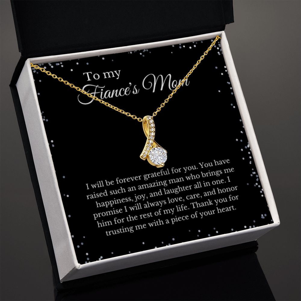 Necklace to my Fiance's Mom from Her Gift for Future Mother in Law to Be | Message Card Jewelry for Christmas Birthday Mother's Day