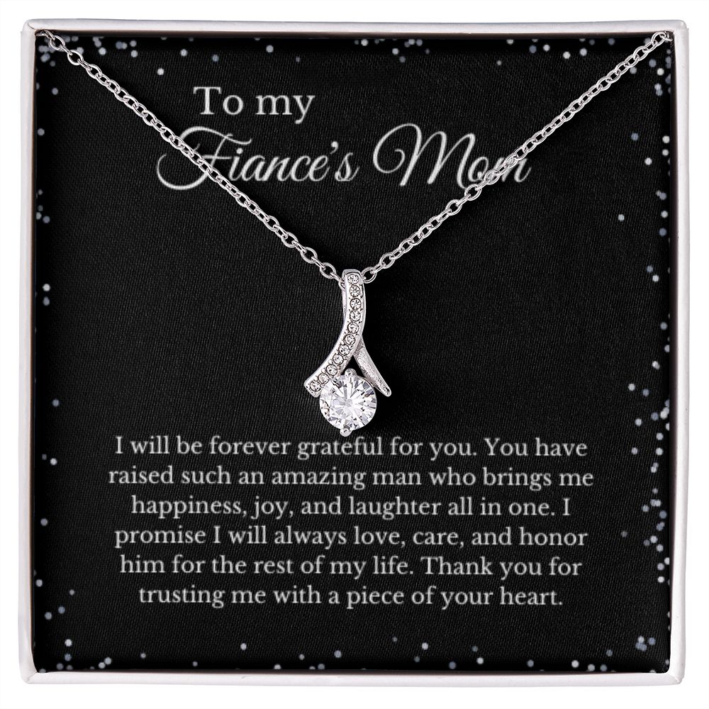 Necklace to my Fiance's Mom from Her Gift for Future Mother in Law to Be | Message Card Jewelry for Christmas Birthday Mother's Day