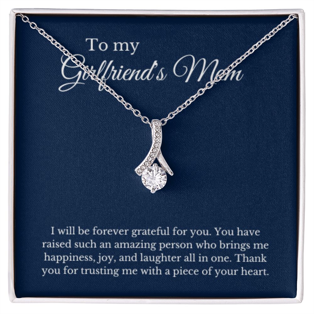 Necklace to my Girlfriend's Mom, Gift for Future Mother in Law to Be | Message Card Jewelry for Christmas Birthday Mother's Day