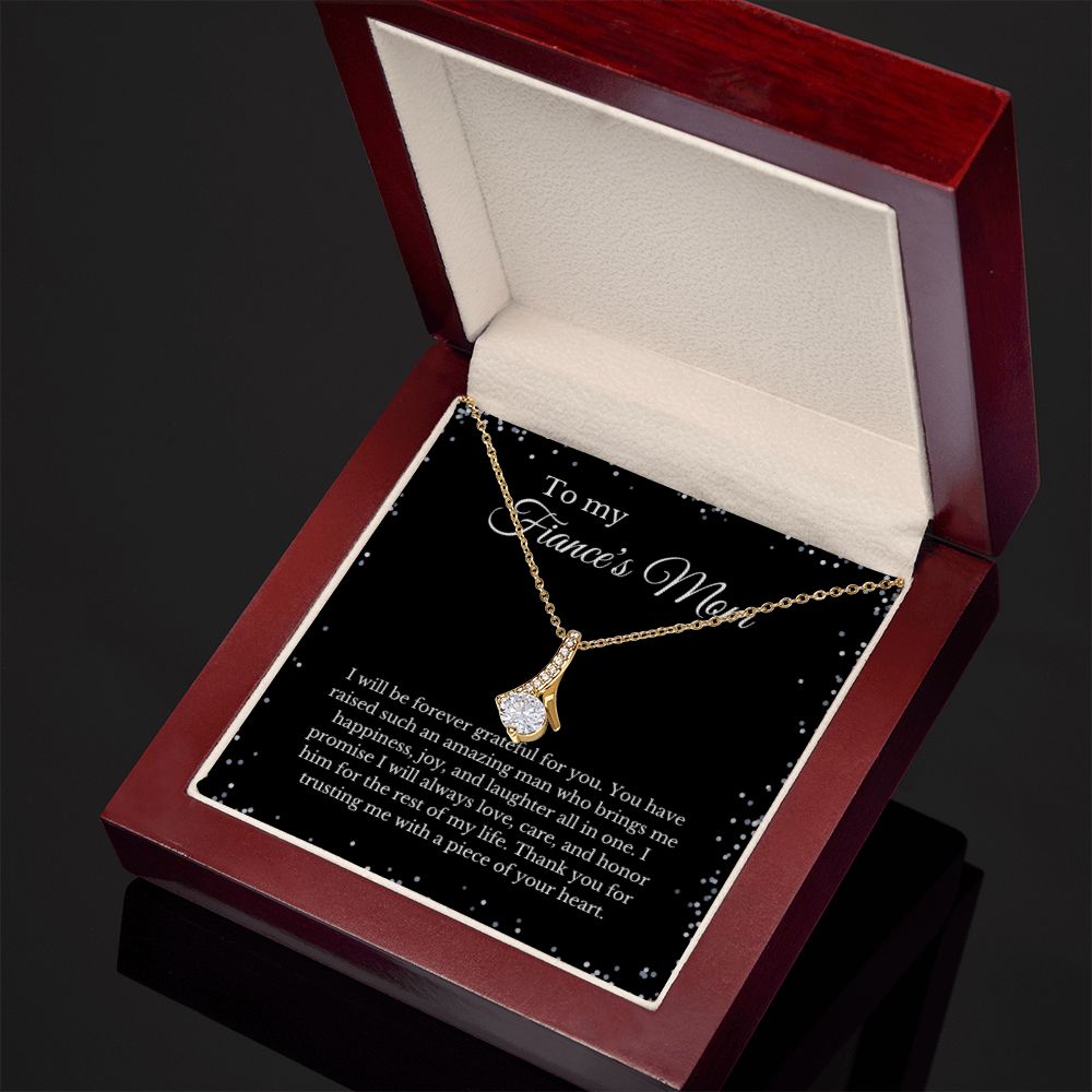 Necklace to my Fiance's Mom from Her Gift for Future Mother in Law to Be | Message Card Jewelry for Christmas Birthday Mother's Day