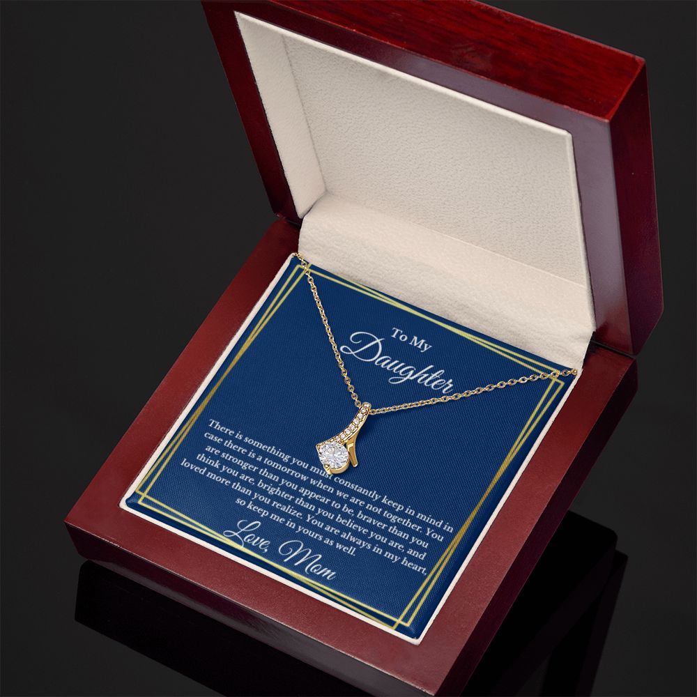 To My Daughter Necklace, Mom Daughter Necklace, Mother to Daughter Birthday Gift, Gifts to Daughter from Mom, Message Card Necklace, Minimalist Jewelry