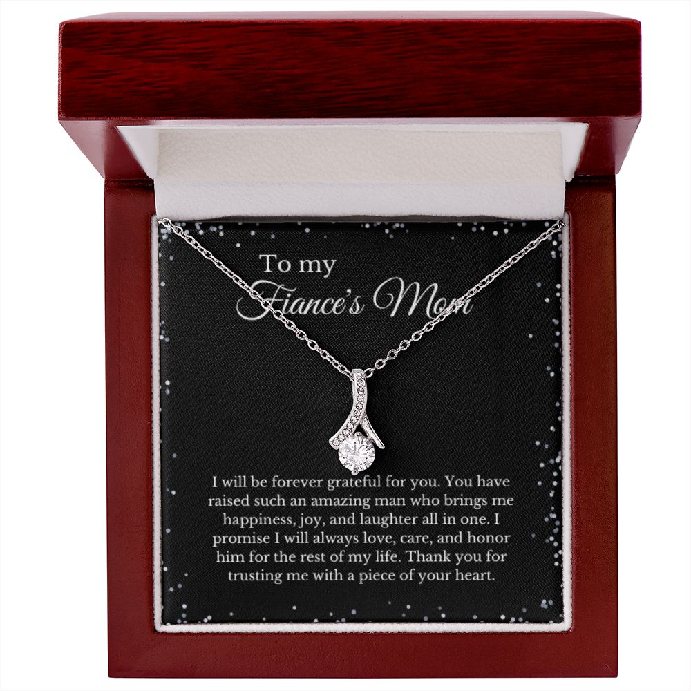 Necklace to my Fiance's Mom from Her Gift for Future Mother in Law to Be | Message Card Jewelry for Christmas Birthday Mother's Day