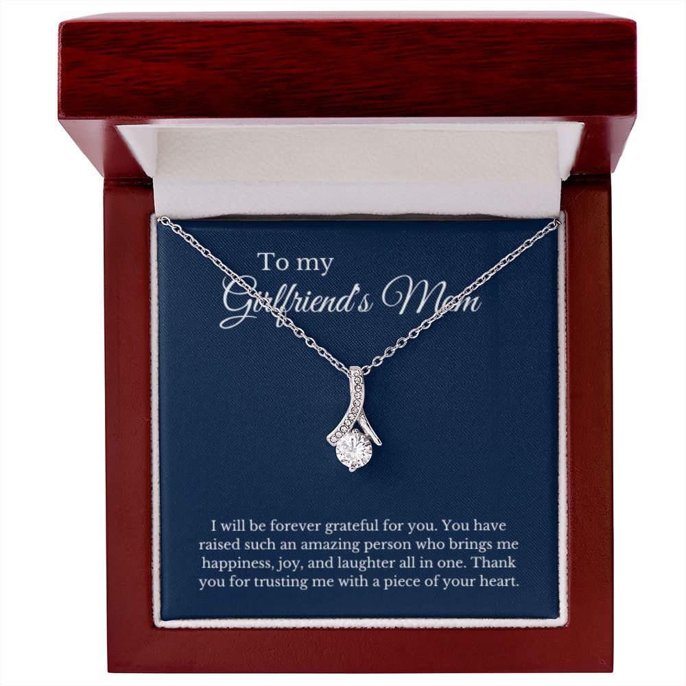 Necklace to my Girlfriend's Mom, Gift for Future Mother in Law to Be | Message Card Jewelry for Christmas Birthday Mother's Day