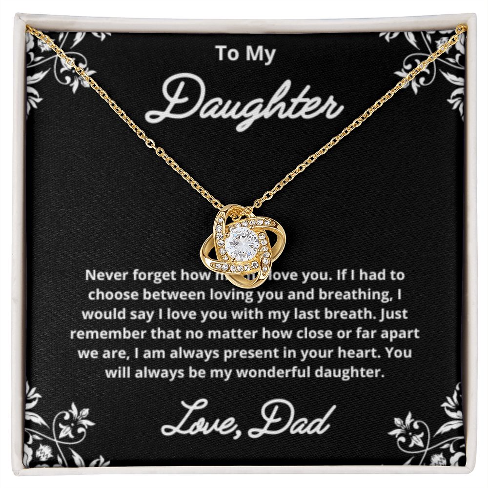 To My Daughter Necklace, Father Daughter Necklace, Father to Daughter Birthday Gift, Gifts to Daughter from Dad