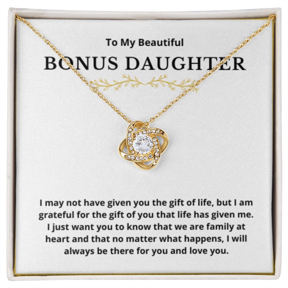 BONUS DAUGHTER gift for step daughter wedding gifts step daughter necklace gift to step daughter from bride groom stepmother BIRTHDAY gift