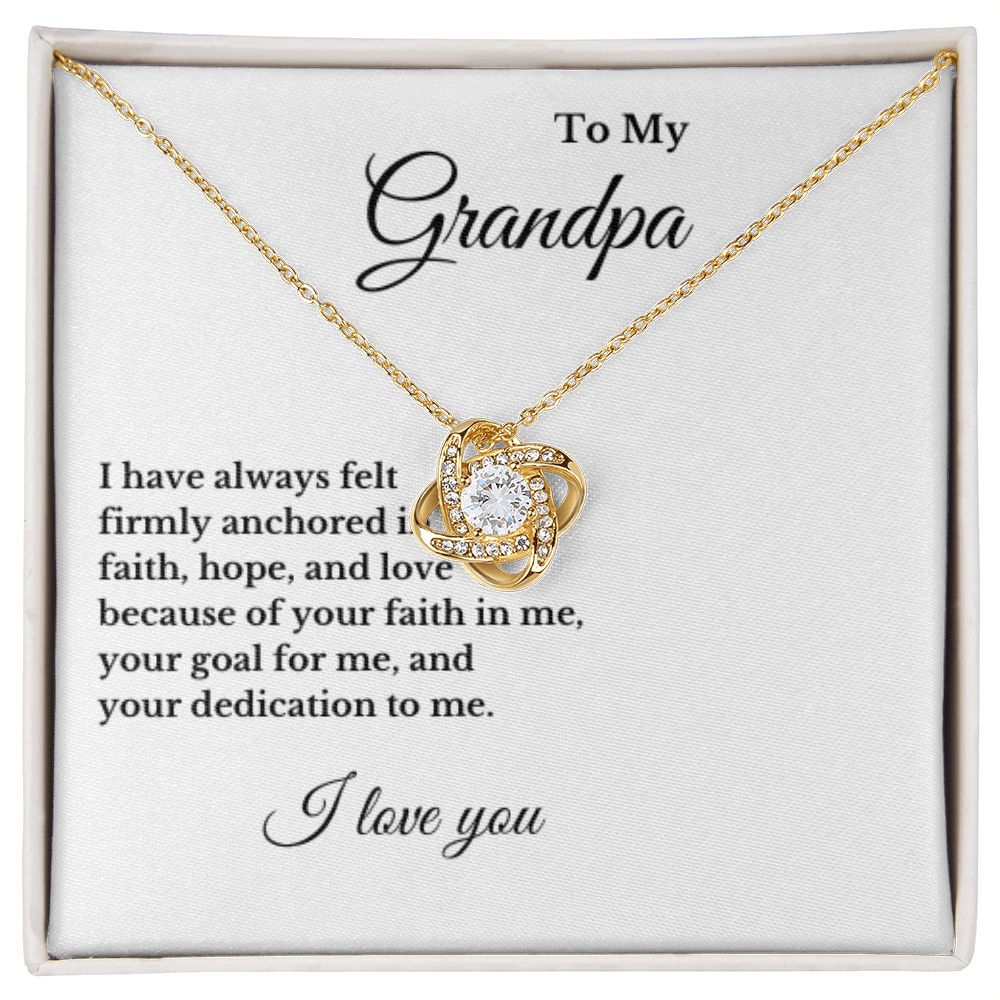 To Grandpa Necklace, For Grandfather Gift, Grandpa Birthday Gift, From Grandchild, From Granddaughter Grandson, Message Card Jewelry