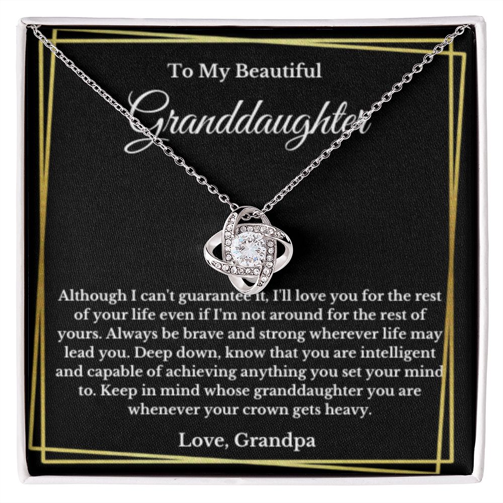 To My Granddaughter Necklace, Granddaughter Gift from Grandpa, Birthday Graduation Gift, Christmas Gift for Her