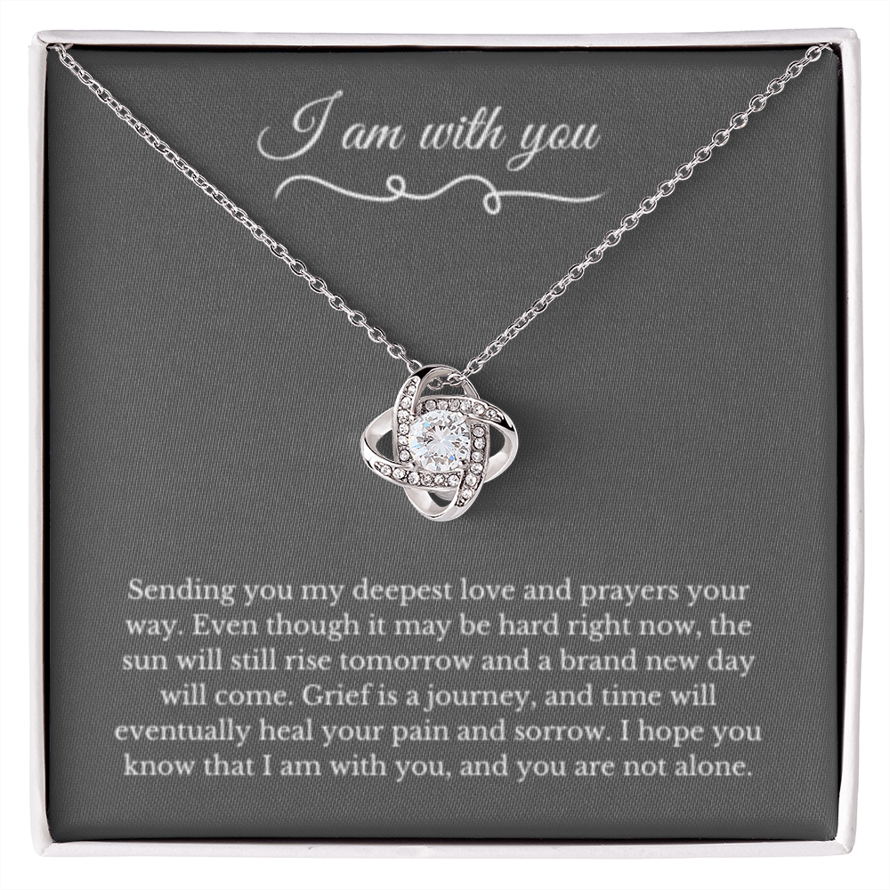 Love Knot, Dealing with Loss Gift, I am with you, Grief, Thinking of you, Bereavement Jewelry, Sympathy, Loss of Loved One Necklace, Sympathy Necklace