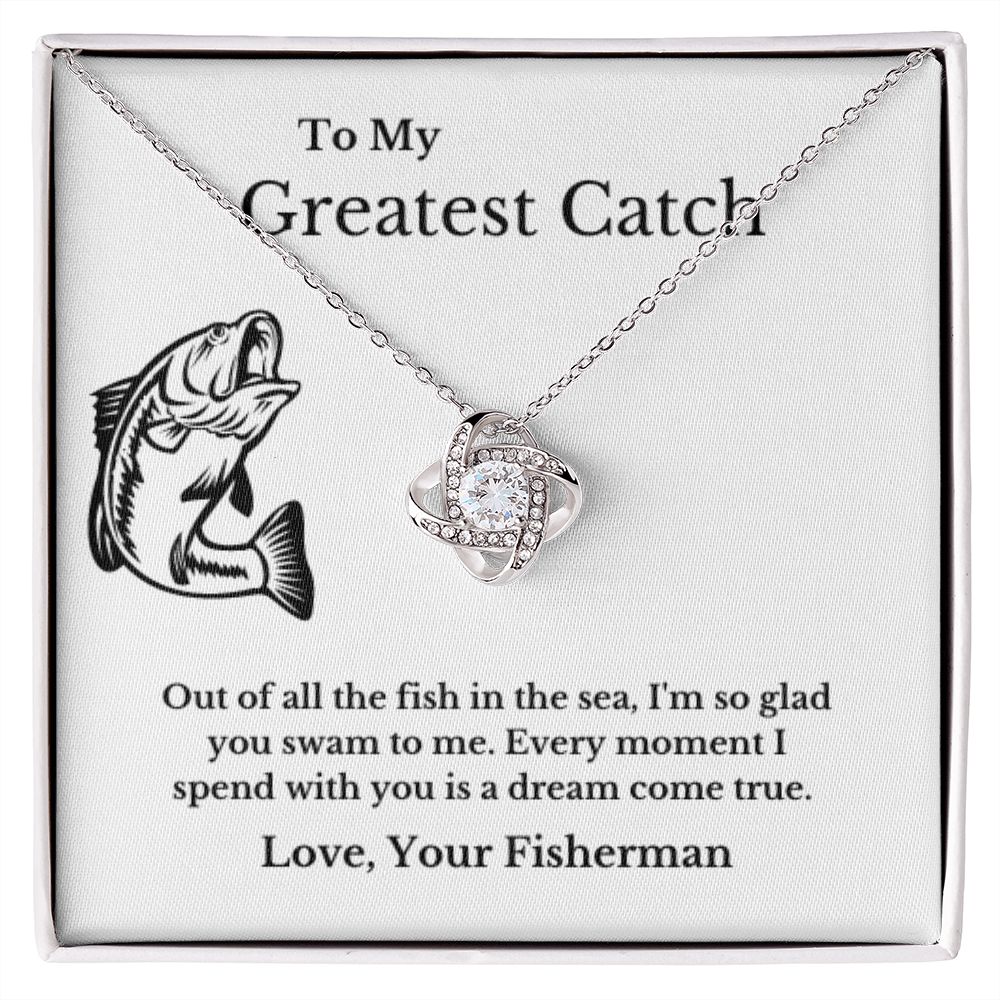 To My Husband Necklace, Fisherman, Fishing Necklace, Christmas Necklace Gift, Message Card Jewelry, Minimalist Jewelry, From Wife