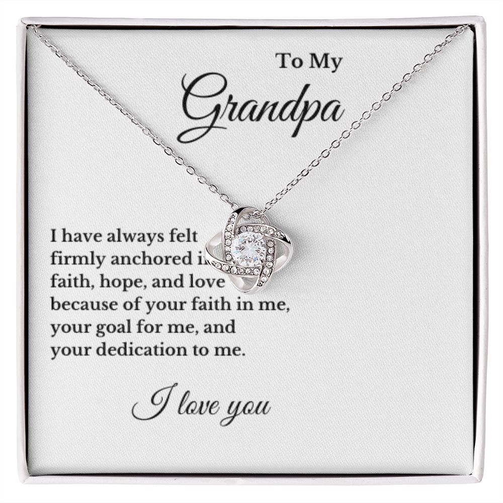 To Grandpa Necklace, For Grandfather Gift, Grandpa Birthday Gift, From Grandchild, From Granddaughter Grandson, Message Card Jewelry
