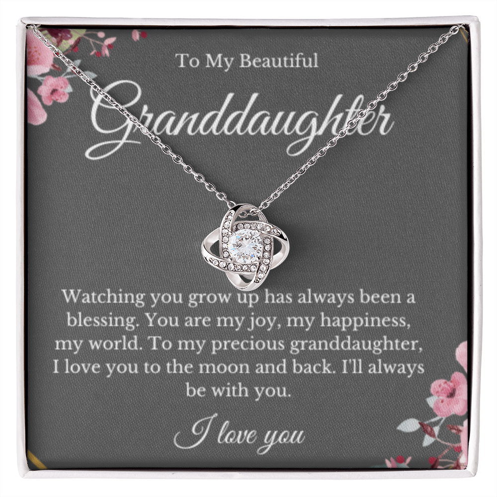Grandparent Granddaughter Necklace, Grandparent Gift, Daughter Gift, Jewelry for Granddaughter, Message Card Necklace, Christmas Gift