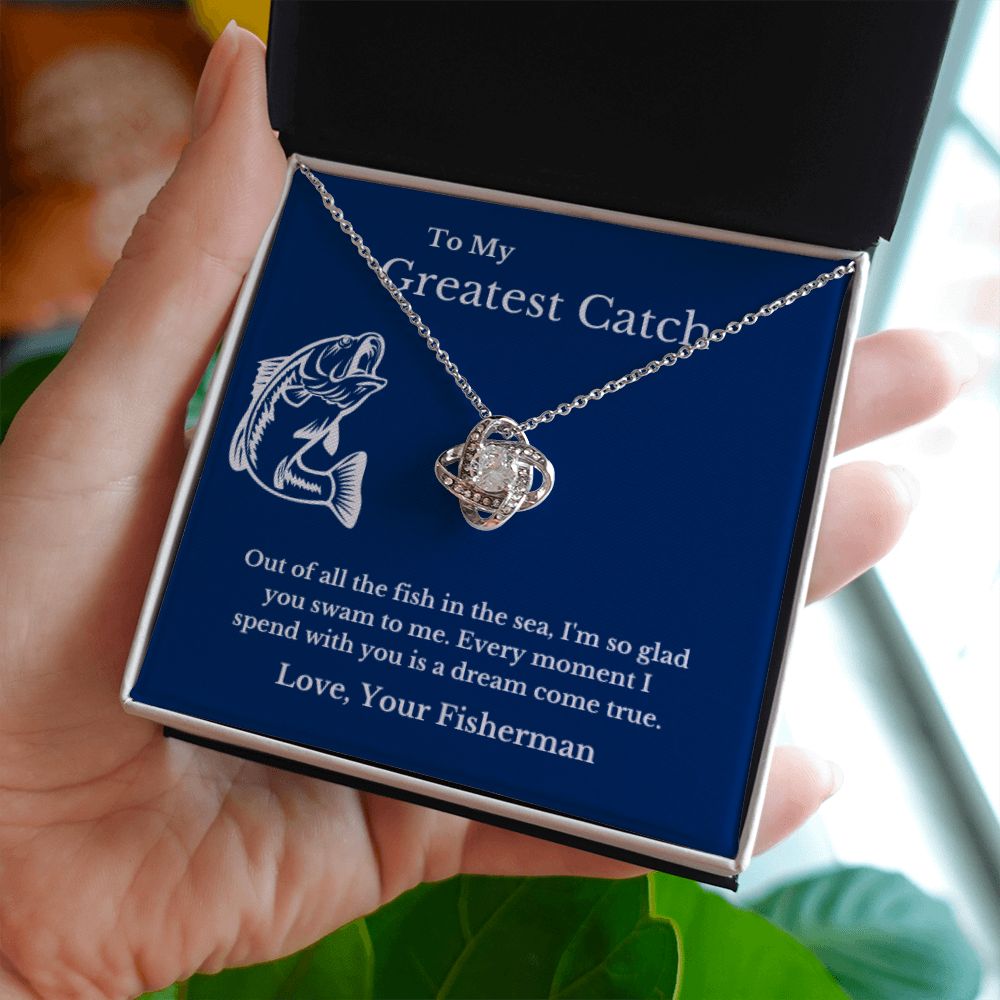 To My Husband Necklace, Fisherman, Fishing Necklace, Christmas Necklace Gift, Message Card Jewelry, Minimalist Jewelry, From Wife