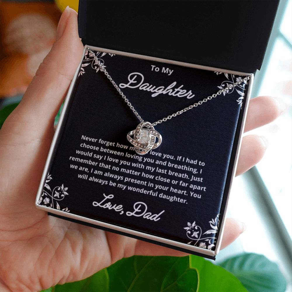 To My Daughter Necklace, Father Daughter Necklace, Father to Daughter Birthday Gift, Gifts to Daughter from Dad