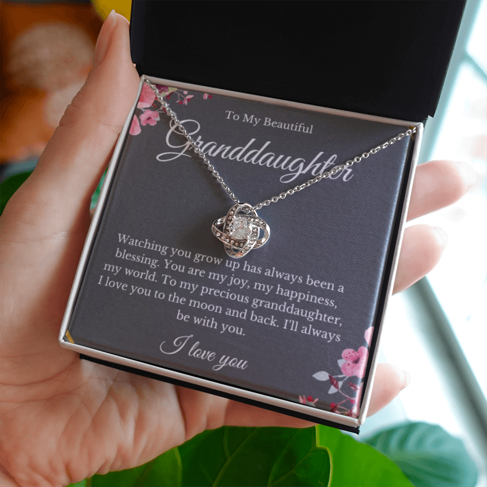Grandparent Granddaughter Necklace, Grandparent Gift, Daughter Gift, Jewelry for Granddaughter, Message Card Necklace, Christmas Gift