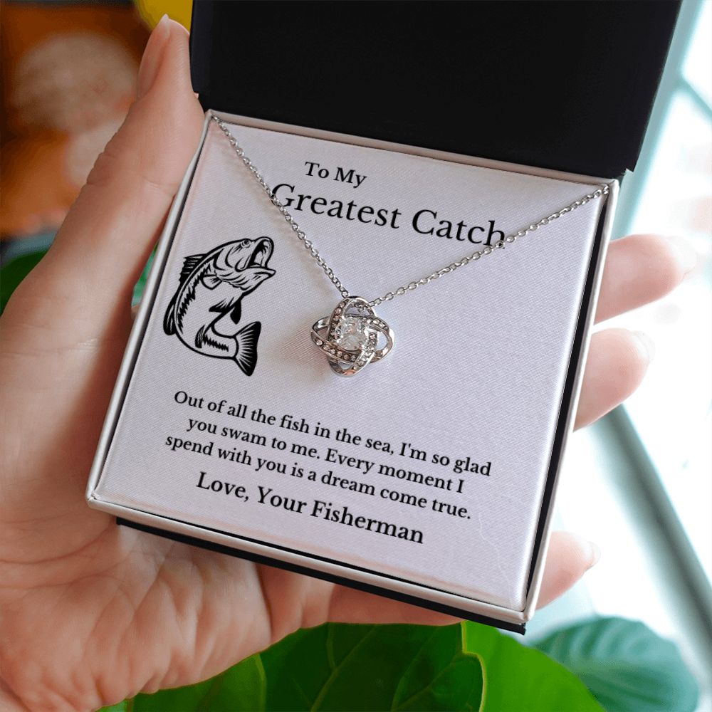 To My Husband Necklace, Fisherman, Fishing Necklace, Christmas Necklace Gift, Message Card Jewelry, Minimalist Jewelry, From Wife