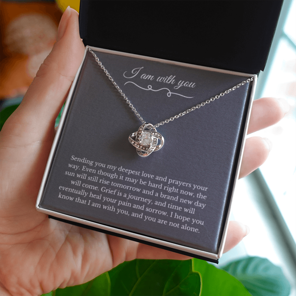 Love Knot, Dealing with Loss Gift, I am with you, Grief, Thinking of you, Bereavement Jewelry, Sympathy, Loss of Loved One Necklace, Sympathy Necklace