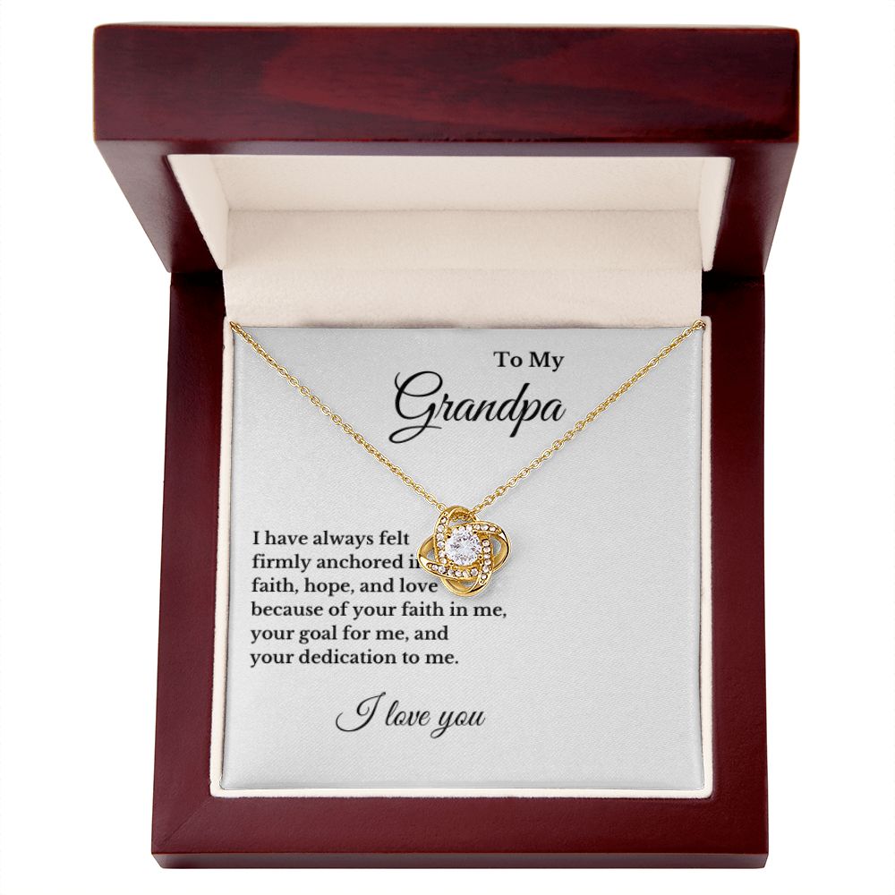 To Grandpa Necklace, For Grandfather Gift, Grandpa Birthday Gift, From Grandchild, From Granddaughter Grandson, Message Card Jewelry