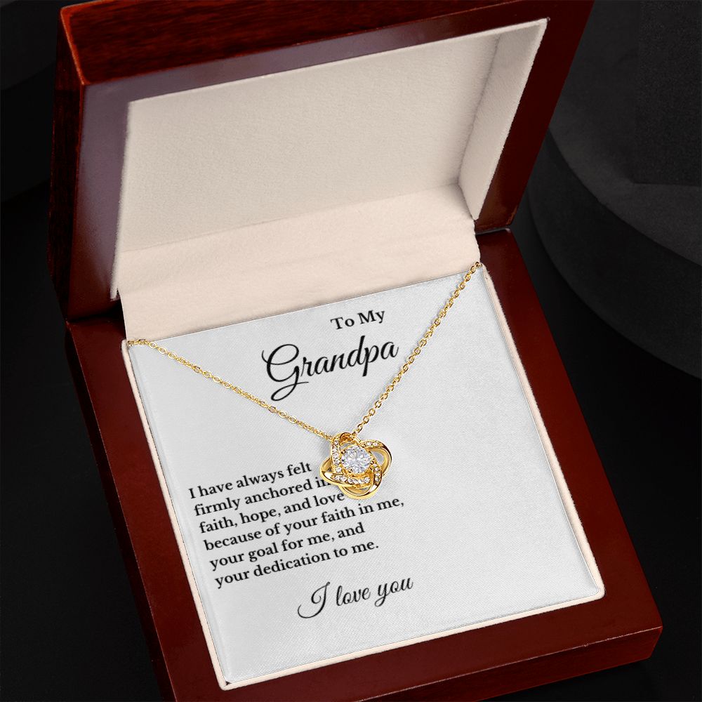 To Grandpa Necklace, For Grandfather Gift, Grandpa Birthday Gift, From Grandchild, From Granddaughter Grandson, Message Card Jewelry