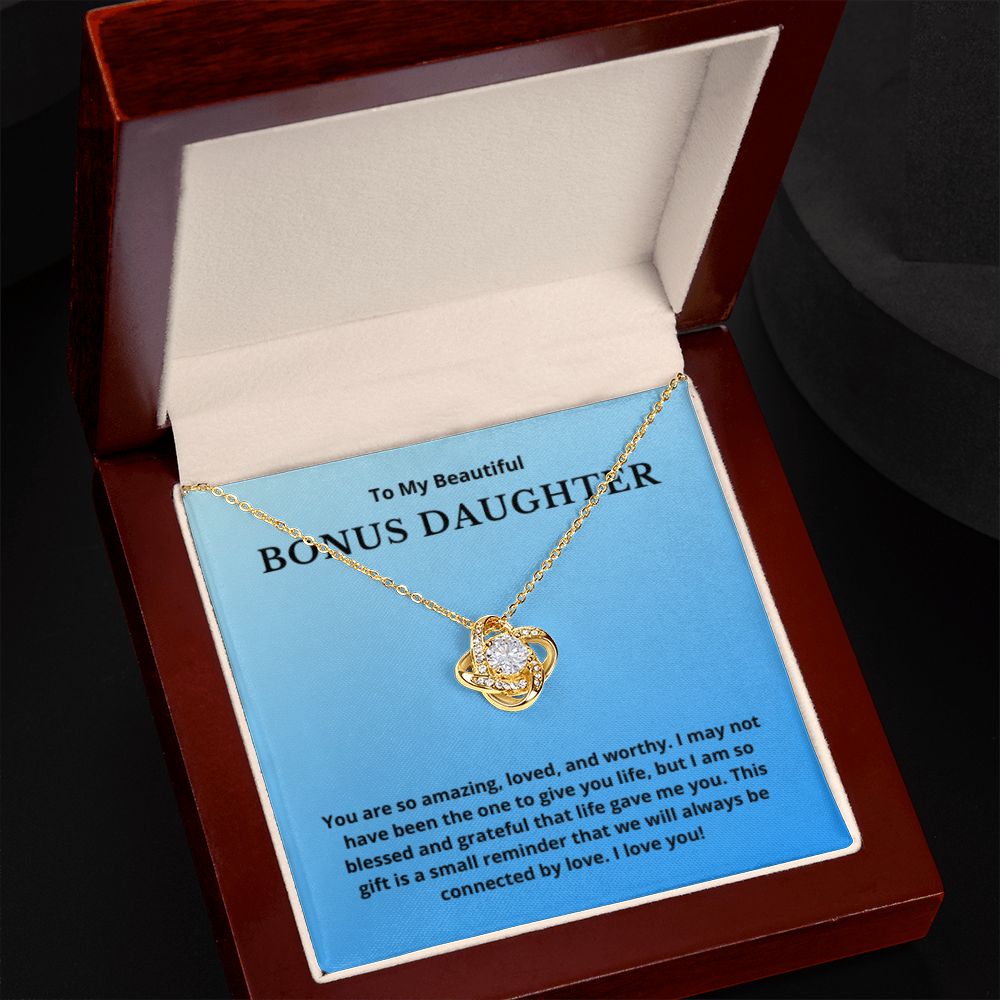 BONUS DAUGHTER gift for step daughter wedding gifts step daughter necklace gift to step daughter from bride groom stepmother BIRTHDAY gift