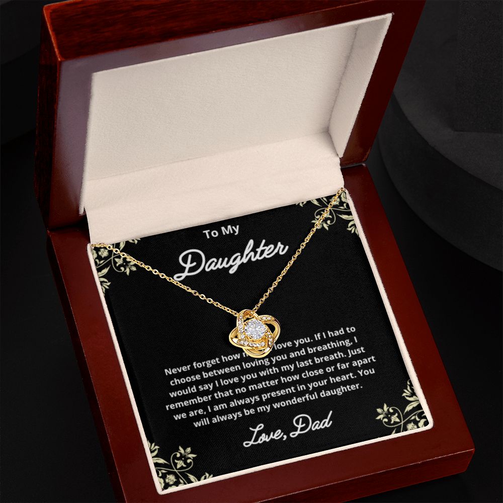 To My Daughter Necklace, Father Daughter Necklace, Father to Daughter Birthday Gift, Gifts to Daughter from Dad
