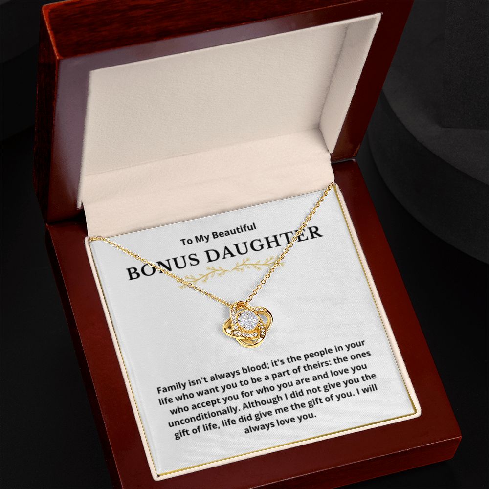 BONUS DAUGHTER gift for step daughter wedding gifts step daughter necklace gift to step daughter from bride groom stepmother BIRTHDAY gift