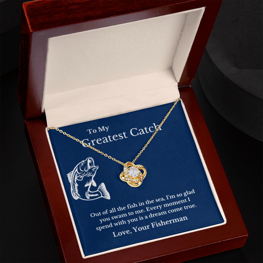 To My Husband Necklace, Fisherman, Fishing Necklace, Christmas Necklace Gift, Message Card Jewelry, Minimalist Jewelry, From Wife