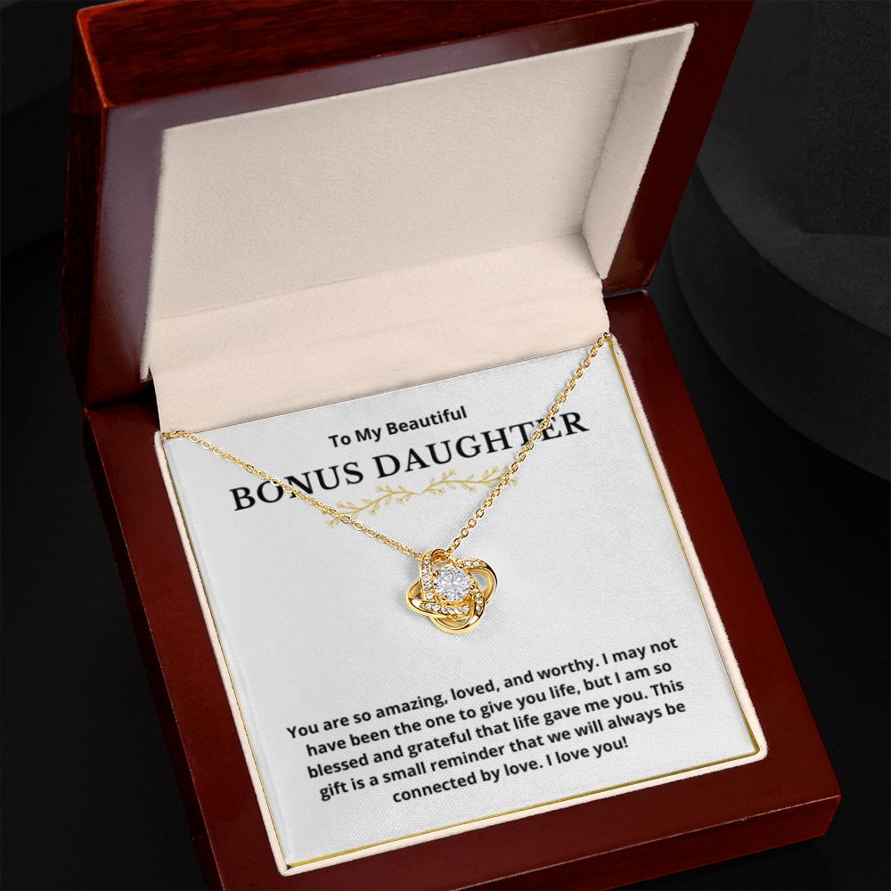 BONUS DAUGHTER gift for step daughter wedding gifts step daughter necklace gift to step daughter from bride groom stepmother BIRTHDAY gift