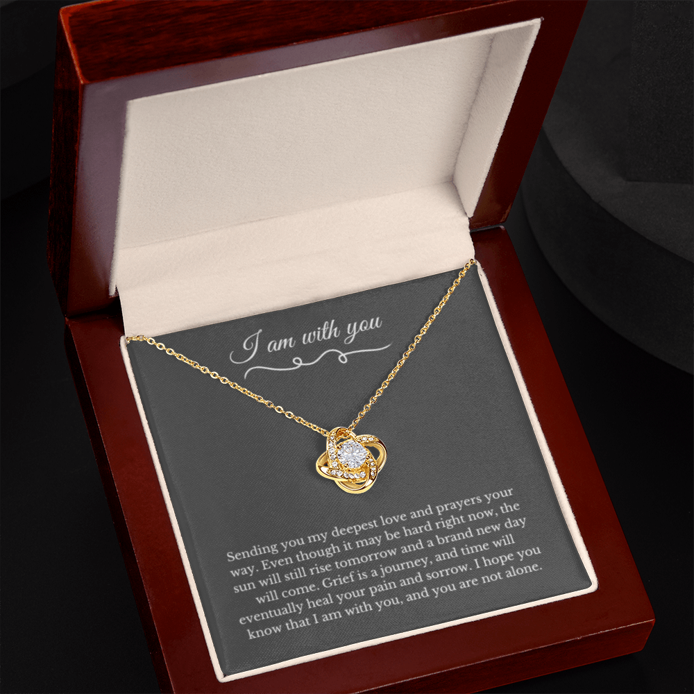 Love Knot, Dealing with Loss Gift, I am with you, Grief, Thinking of you, Bereavement Jewelry, Sympathy, Loss of Loved One Necklace, Sympathy Necklace