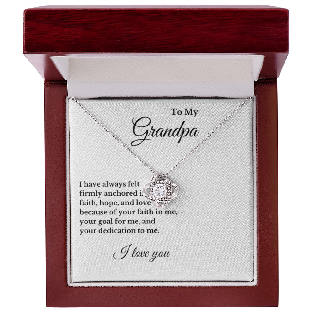 To Grandpa Necklace, For Grandfather Gift, Grandpa Birthday Gift, From Grandchild, From Granddaughter Grandson, Message Card Jewelry