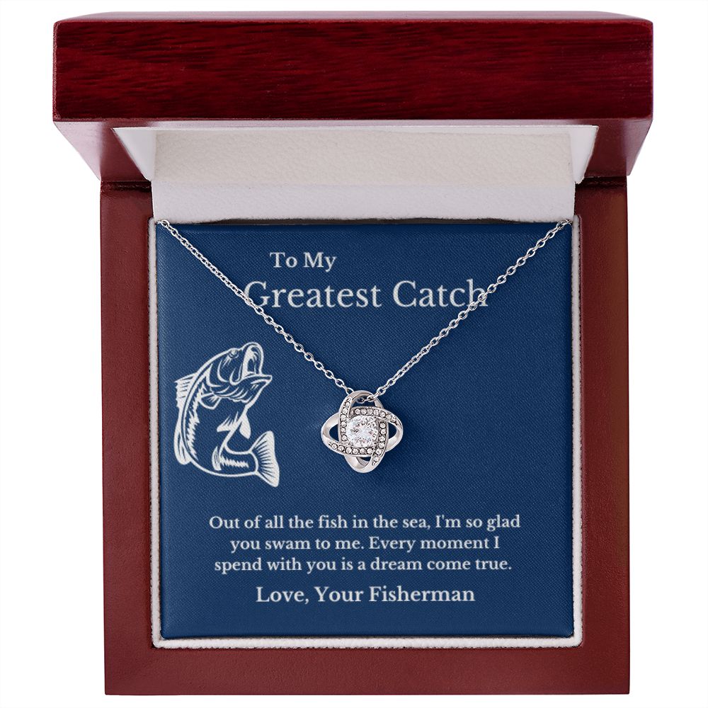 To My Husband Necklace, Fisherman, Fishing Necklace, Christmas Necklace Gift, Message Card Jewelry, Minimalist Jewelry, From Wife