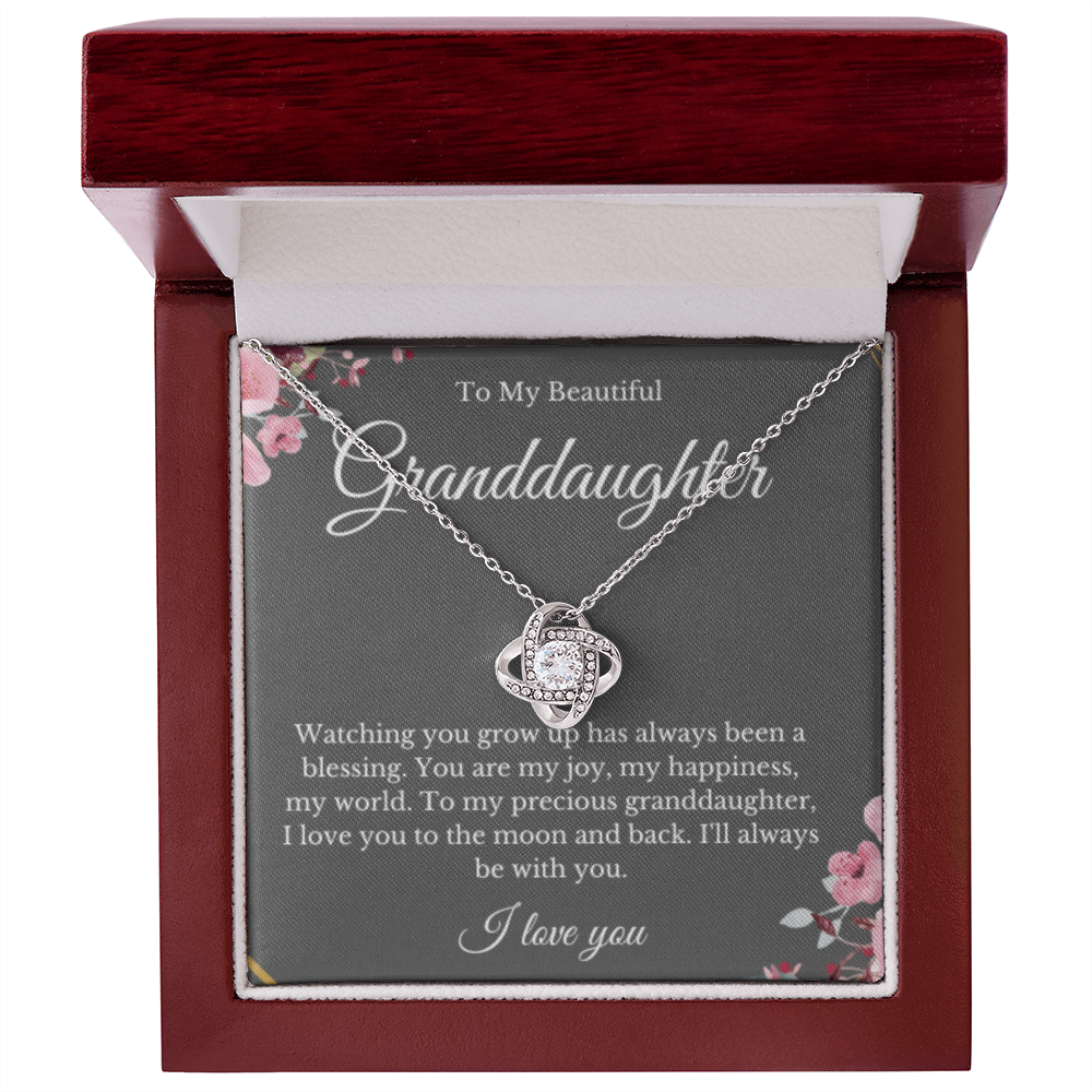 Grandparent Granddaughter Necklace, Grandparent Gift, Daughter Gift, Jewelry for Granddaughter, Message Card Necklace, Christmas Gift