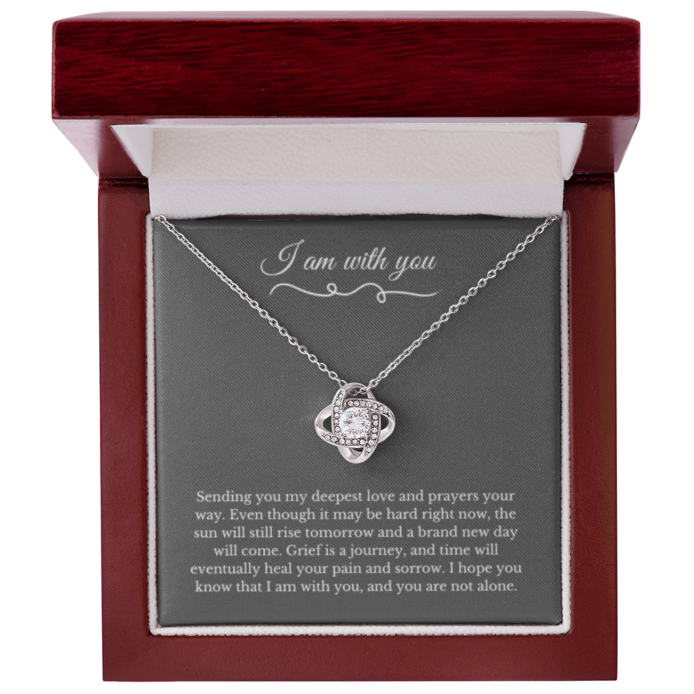 Love Knot, Dealing with Loss Gift, I am with you, Grief, Thinking of you, Bereavement Jewelry, Sympathy, Loss of Loved One Necklace, Sympathy Necklace