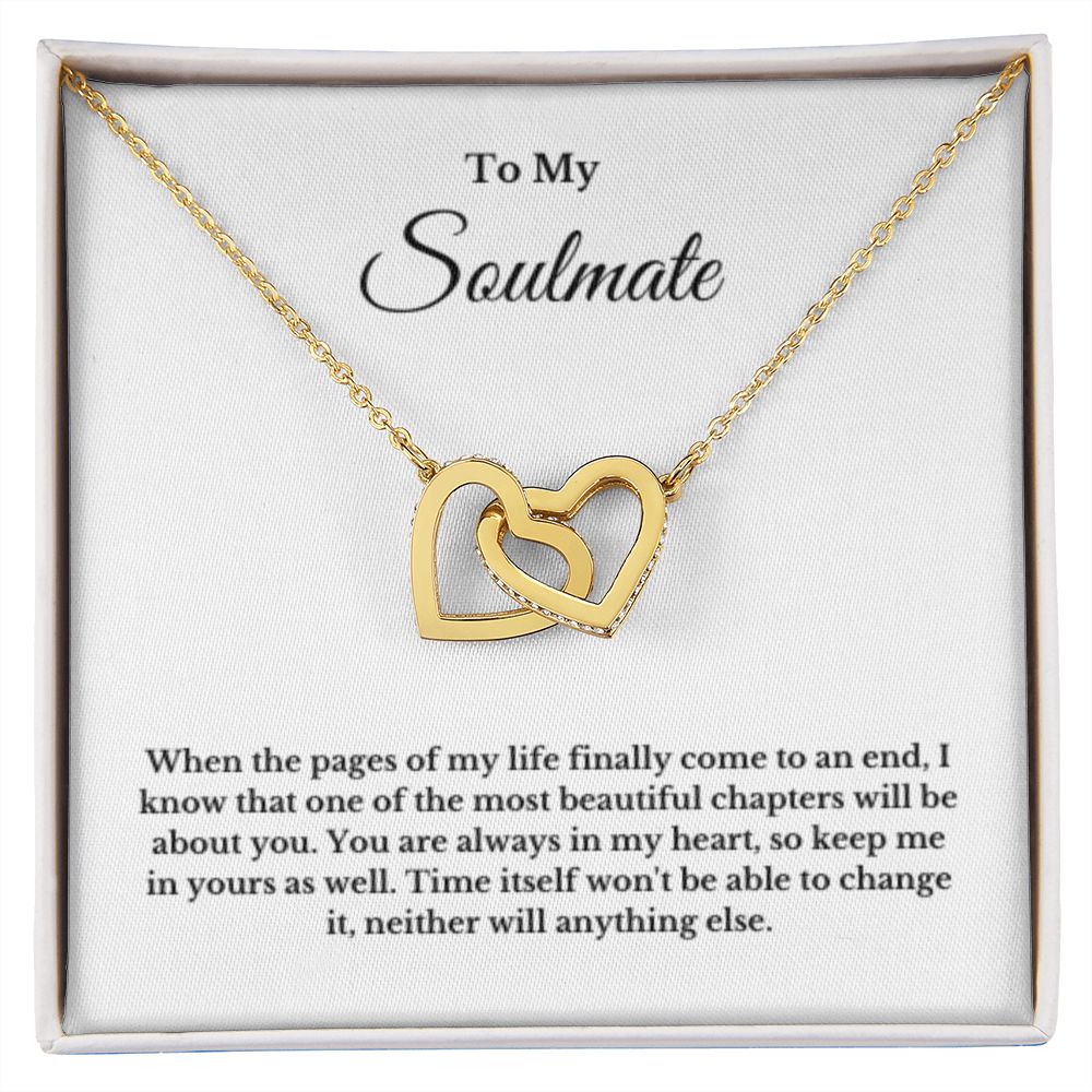 To My Soulmate Necklace, Message Card Jewelry Gift, Christmas Gift For Her, Minimalist Jewelry, Personalized Necklace, Valentines Day Jewelry