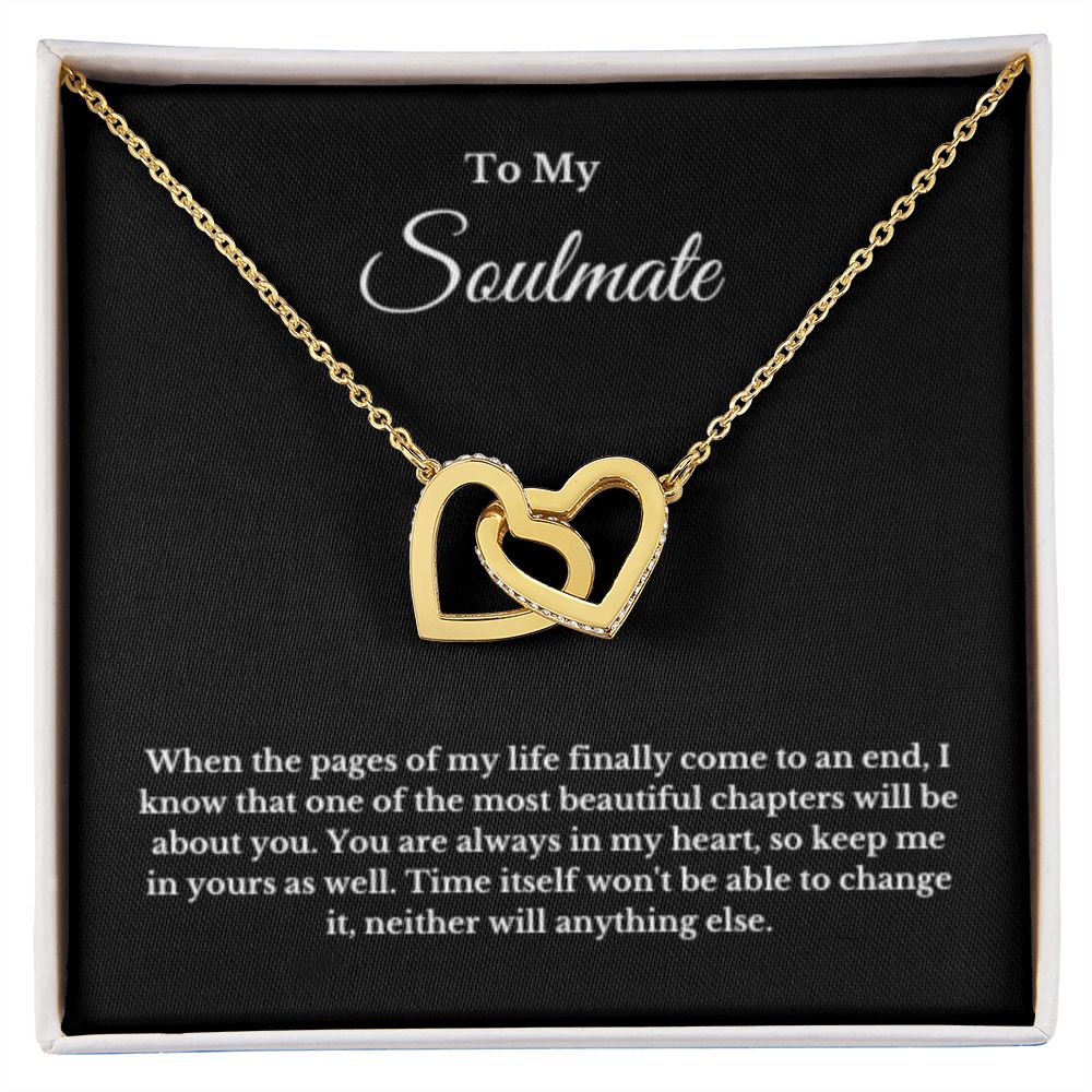 To My Soulmate Necklace, Message Card Jewelry Gift, Christmas Gift For Her, Minimalist Jewelry, Personalized Necklace, Valentines Day Jewelry