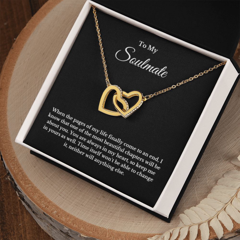 To My Soulmate Necklace, Message Card Jewelry Gift, Christmas Gift For Her, Minimalist Jewelry, Personalized Necklace, Valentines Day Jewelry