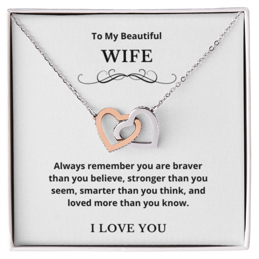 Hearts Jewelry, FG Family Gift, Wife Necklace, Gift from Husband/Boyfriend, To My Soulmate Jewelry, Birthday Gift