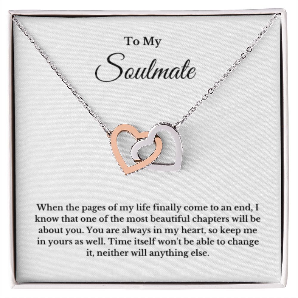 To My Soulmate Necklace, Message Card Jewelry Gift, Christmas Gift For Her, Minimalist Jewelry, Personalized Necklace, Valentines Day Jewelry