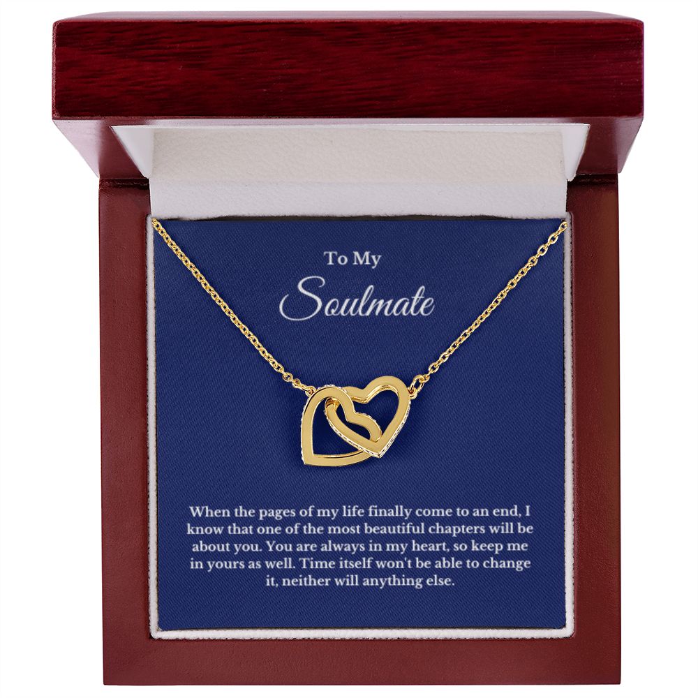 To My Soulmate Necklace, Message Card Jewelry Gift, Christmas Gift For Her, Minimalist Jewelry, Personalized Necklace, Valentines Day Jewelry